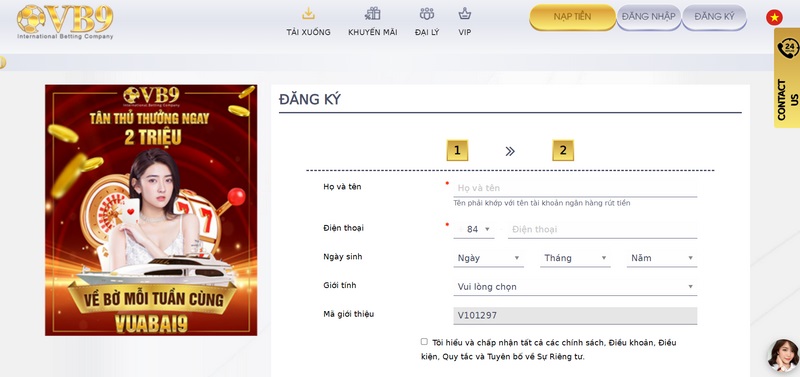 Hướng dẫn đăng ký VuaBai9 và các lưu ý quan trọng cần biết 2 Xác Nhận Đầy Đủ Thông Tin Cá Nhân Trước Khi Hoàn Tất Đăng Ký