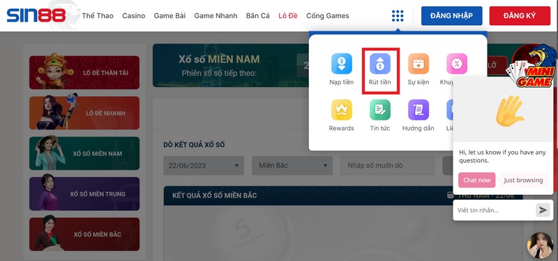 Sin88 - Đôi nét về nhà cái và sức hấp dẫn không thể chối từ 10 Thực Hiện Rút Tiền Hết Sức Đơn Giản Qua 3 Bước
