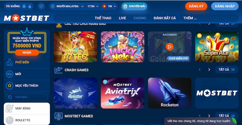 Mostbet - Top nhà cái cá cược trực tuyến công bằng nhất 2023 3 Các Sản Phẩm Tại Mostbet