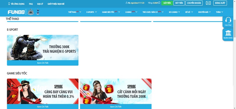 Khuyến mãi Fun88 - Cơ hội kiếm tiền hấp dẫn cho thành viên 2 Trải Nghiệm Sảnh Chơi E-Sports Nhận Thưởng Hấp Dẫn Hàng Tuần